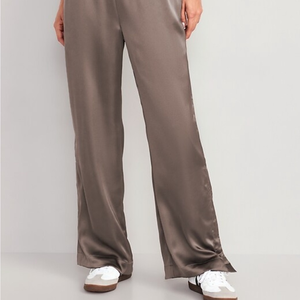 ISO: Old Navy Satin Wide Leg Track Pants
